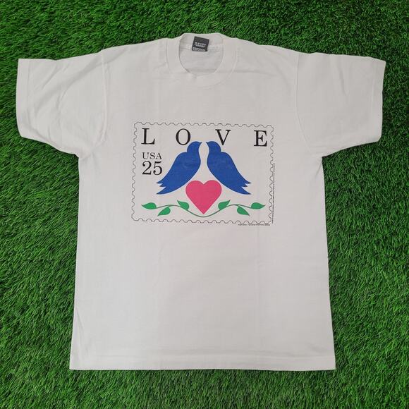 Vintage 1988 US-Stamp Notes Shirt Womens Large 20x26 USA - Picture 1 of 15